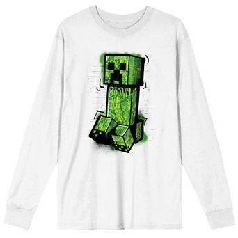 Men's Minecraft Creeper Long Sleeve Tee