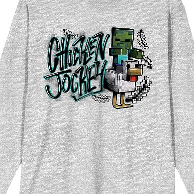 Men's Minecraft Chicken Jockey Long Sleeve Tee