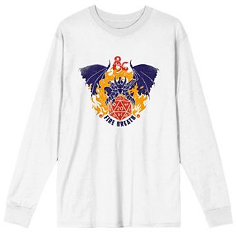 Men's Dungeons & Dragons Fire Breath Long Sleeve Tee