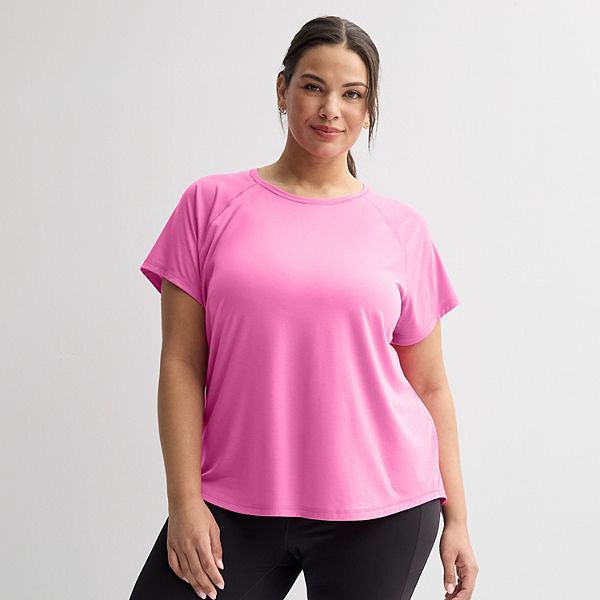 Plus Size Tek Gear® Core Raglan Tee - Bubble Bliss (1X)