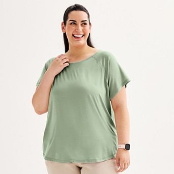 Plus Size Tek Gear® Essential Core Raglan Tee