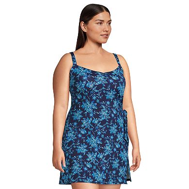 Plus Size Lands' End UPF 50 Sweetheart One-Piece Swim Dress