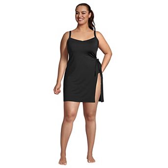 Plus Size Lands' End UPF 50 Sweetheart One-Piece Swim Dress