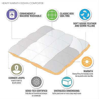 Sleep Philosophy Heavy Warmth Goose Feather & Down Oversize Comforter