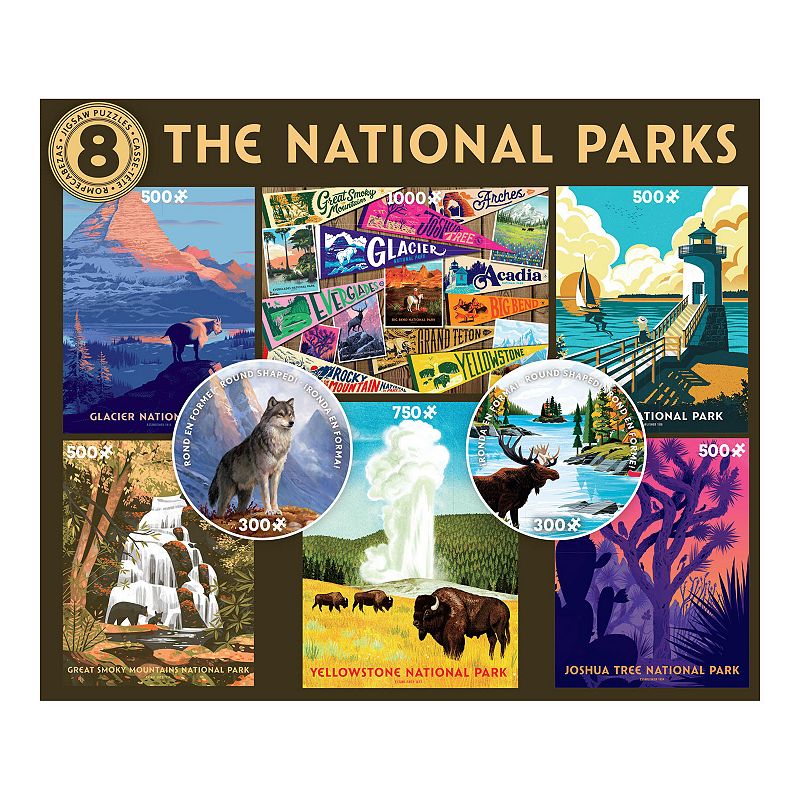 Ceaco National Parks 8-Puzzle Set, Med Green