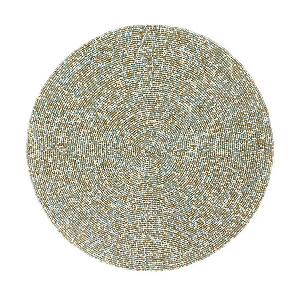 Celebrate Together™ Summer Everyday Gold & Blue Beaded Placemat