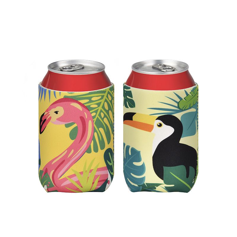 Celebrate Together Summer 2-pc. Toucan & Flamingo Can Cooler Set, Multicolo