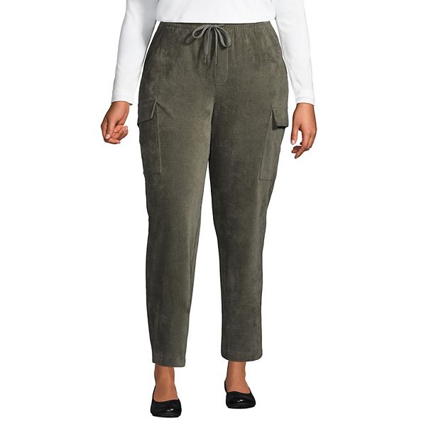Plus Size Lands' End Sport Knit HighRise Cargo Ankle Pants
