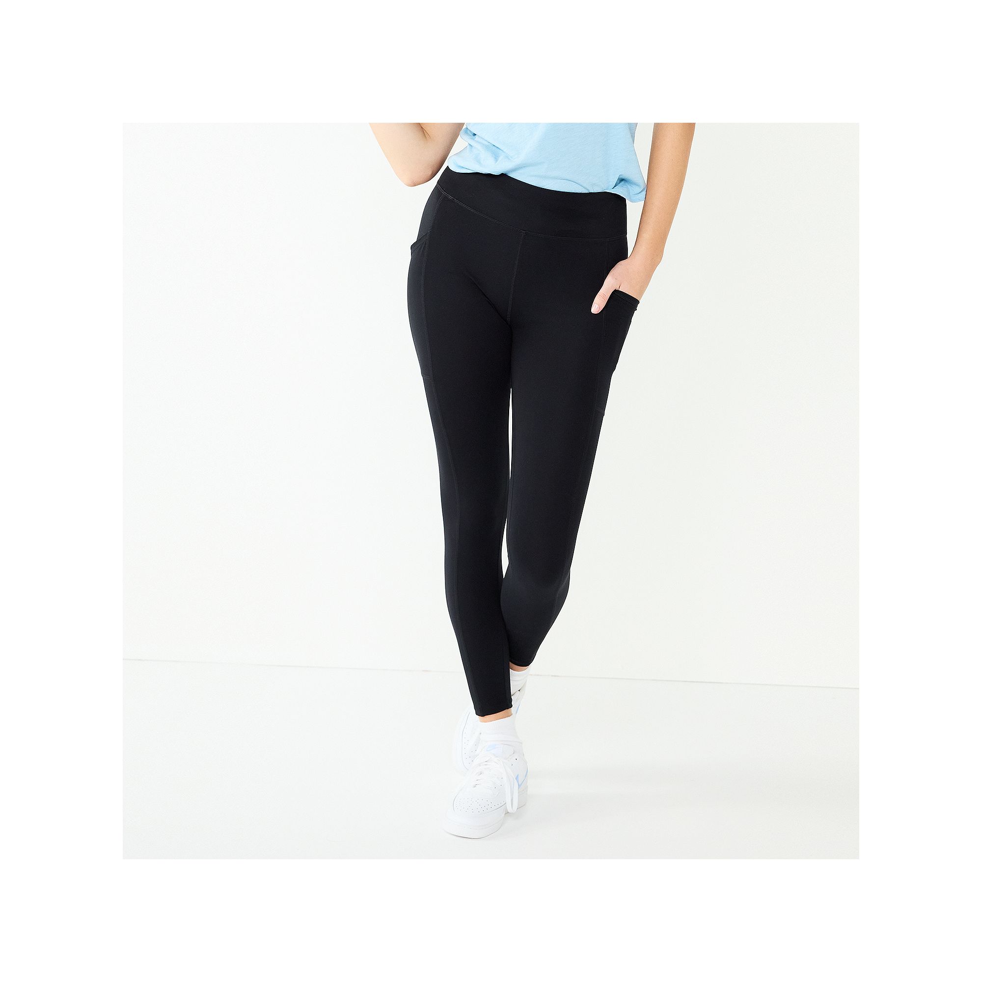 Juniors SO® Sporty Pocket 7/8 Legging, Girls, Size: XS, Black Pocket