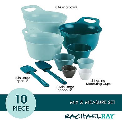 Rachael Ray Mix & Measure 10-pc. Mixing Bowl, Measuring Cup & Utensil Set