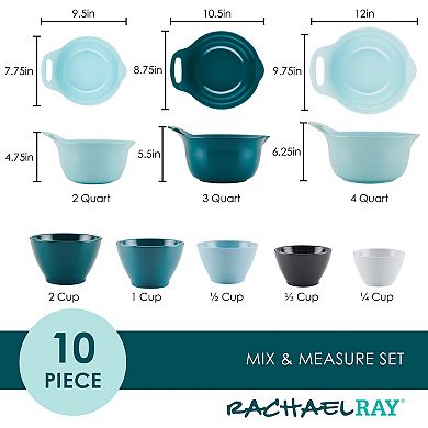 Rachael Ray Mix & Measure 10-pc. Mixing Bowl, Measuring Cup & Utensil Set