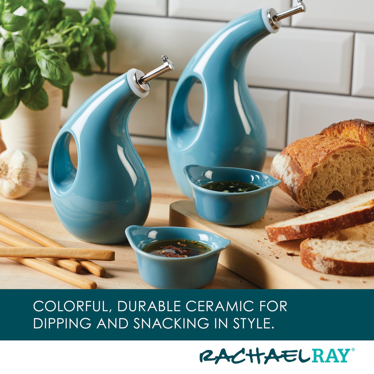 Rachael Ray Ceramics EVOO and Ramekin Dipper - Thumbnail 2