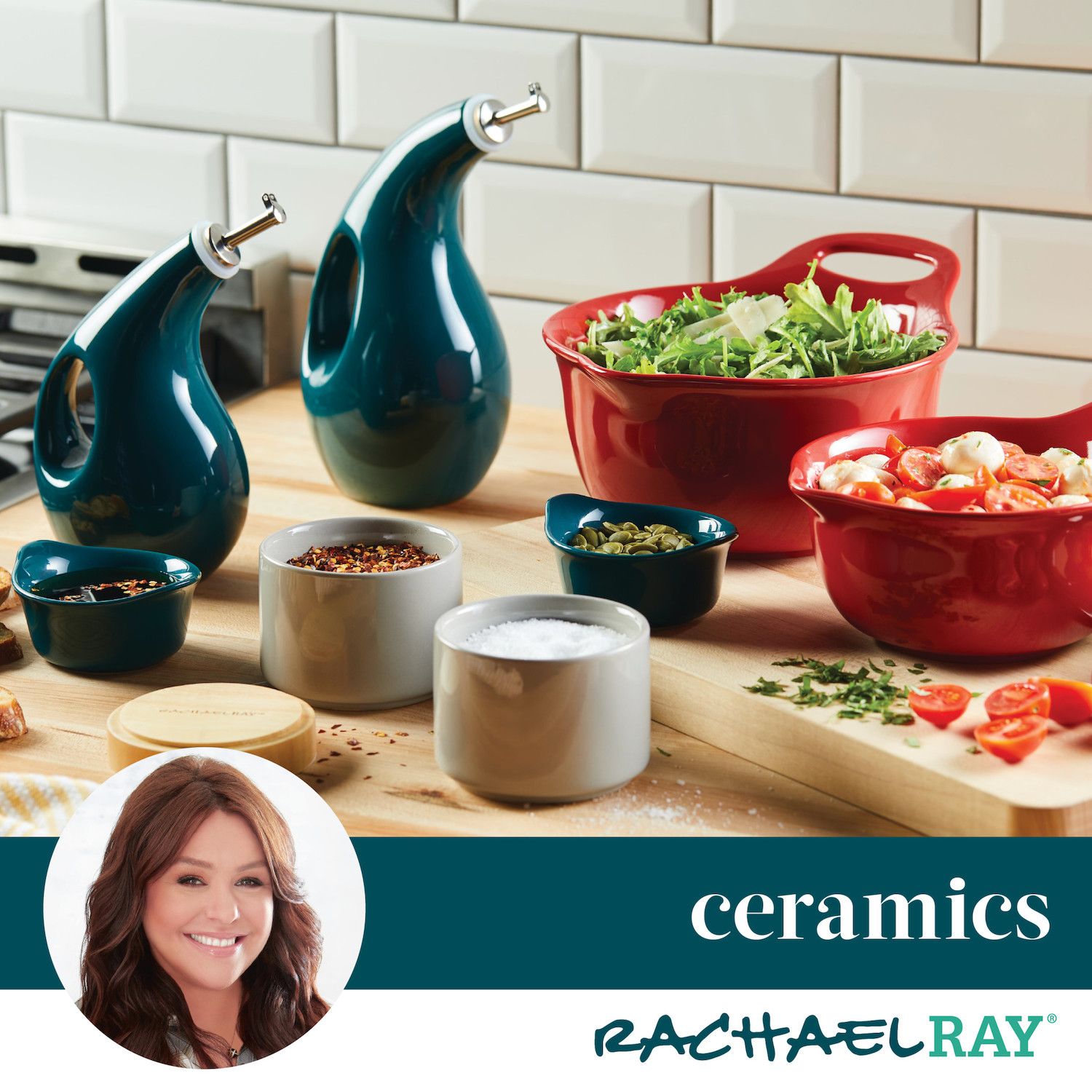 Rachael Ray Ceramics EVOO and Ramekin Dipper - Thumbnail 4
