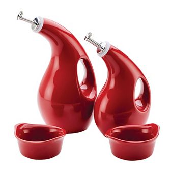 Rachael Ray 4 pc Ceramic EVOO & Ramekin Dipper Set