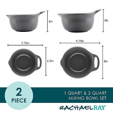 Rachael Ray 2-pc. Ceramic Mixing Bowl Set