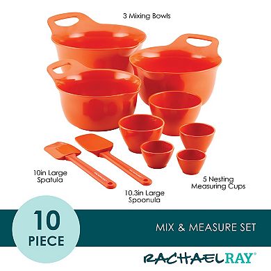 Rachael Ray Mix & Measure 10-pc. Mixing Bowl Measuring Cup & Utensil Set