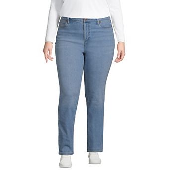 Plus Size Lands' End Recover Straight-Leg Jeans