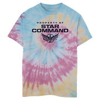 Disney / Pixar's Lightyear Boys 8-20 Property Of Star Command Logo Tie Dye Graphic Tee