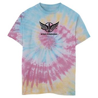 Disney / Pixar's Lightyear Boys 6-20 The Star Command Logo Tie Dye Graphic Tee