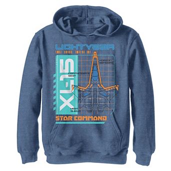 Disney / Pixar's Lightyear Boys 8-20 XL-15 Star Command Schematic Graphic Hoodie