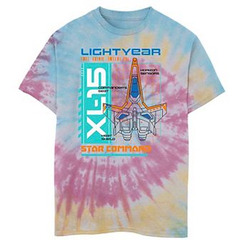 Disney / Pixar's Lightyear Boys 8-20 XL-15 Star Command Schematic Tie Dye Graphic Tee