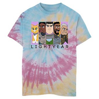 Disney / Pixar's Lightyear Boys 8-20 Group Panels Buzz Sox Tie Dye Graphic Tee