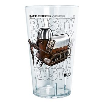 Battlebots Rusty Hero Stack Text 24-oz. Tritan Drinking Glass