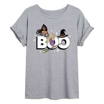 Juniors' Barbie Halloween Boo Oversized Graphic Tee