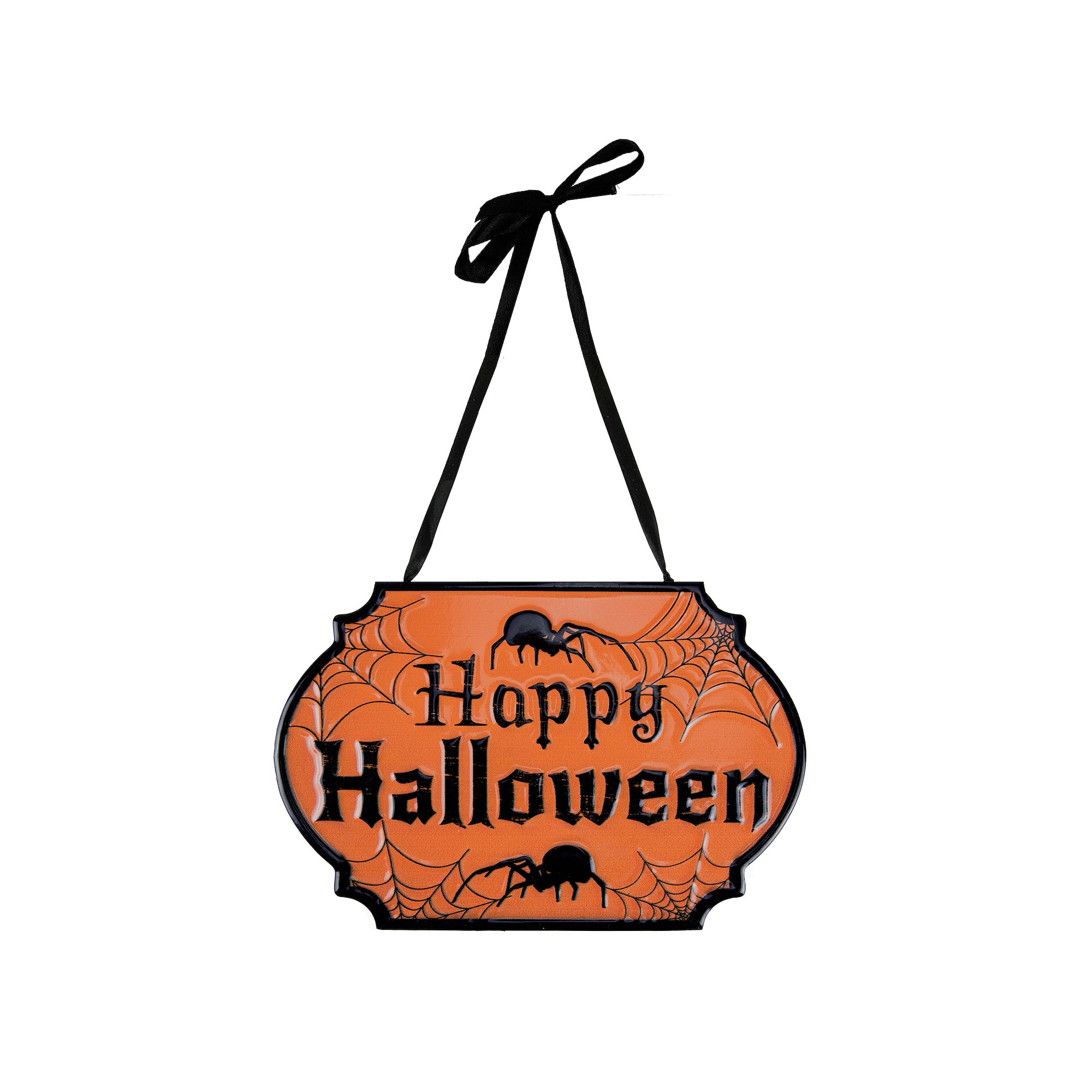 Northlight Happy Halloween Cauldron Pot Wall Sign, Orange