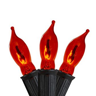 Northlight 10-Light Flickering Orange Flame C7 Halloween String Lights