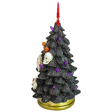 Northlight Black LED Lighted Skull & Ghost Halloween Tree Table Decor