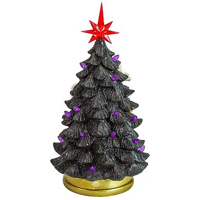 Northlight Black LED Lighted Skull & Ghost Halloween Tree Table Decor