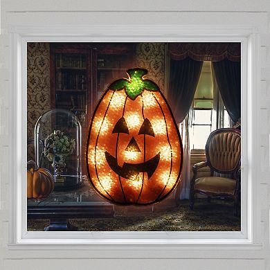 Northlight Light-Up Jack-O-Lantern Halloween Window Wall Decor
