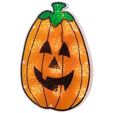 Northlight Light-Up Jack-O-Lantern Halloween Window Wall Decor