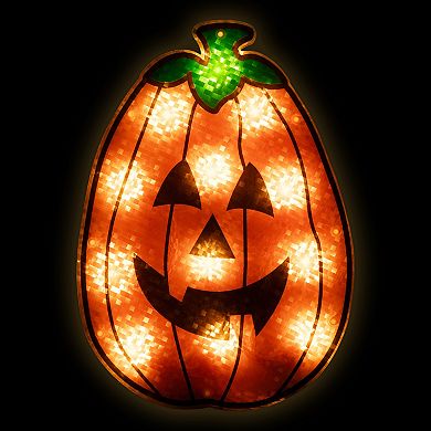 Northlight Light-Up Jack-O-Lantern Halloween Window Wall Decor