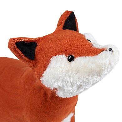 Northlight Orange & Cream Plush Sitting Fox Fall Floor Decor