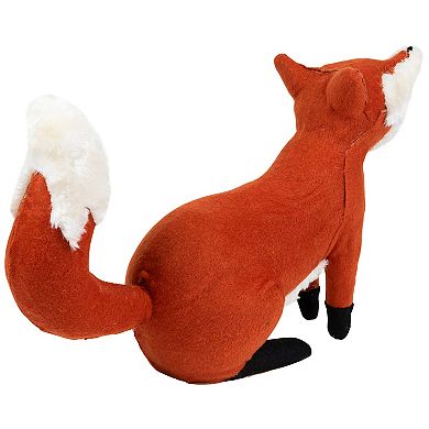 Northlight Orange & Cream Plush Sitting Fox Fall Floor Decor