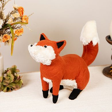 Northlight Orange & Cream Plush Sitting Fox Fall Floor Decor