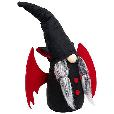 Northlight Black & Red Halloween Gnome & Bat Wings Floor Decor
