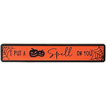 Northlight Orange & Black "I Put a Spell on You" Halloween Wall Sign
