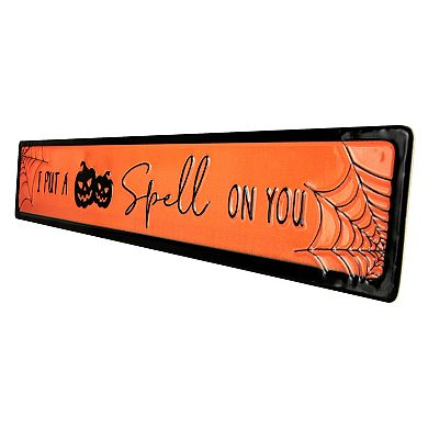 Northlight Orange & Black "I Put a Spell on You" Halloween Wall Sign