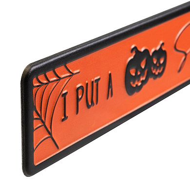 Northlight Orange & Black "I Put a Spell on You" Halloween Wall Sign