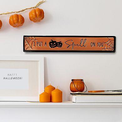 Northlight Orange & Black "I Put a Spell on You" Halloween Wall Sign