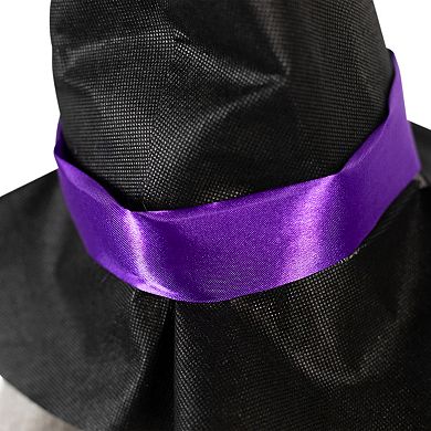 Northlight Pre-Lit Sitting Fortune Witch & Magic Ball Halloween Floor Decor