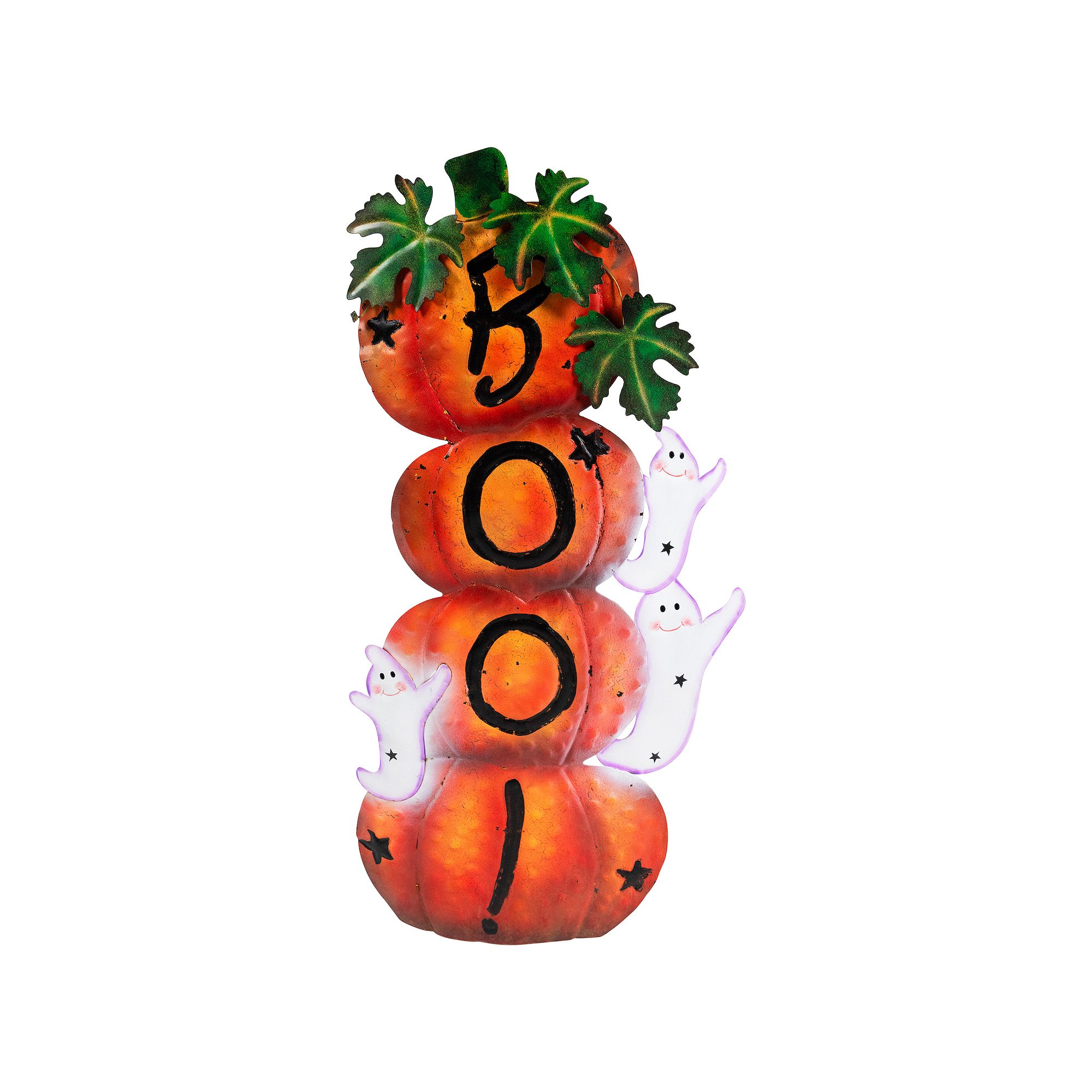 Northlight Orange & Black Stacked Pumpkins Outdoor Halloween Floor Decor