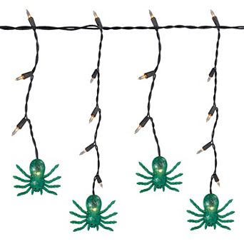 Northlight 35-Light Green Spider Icicle Halloween String Lights