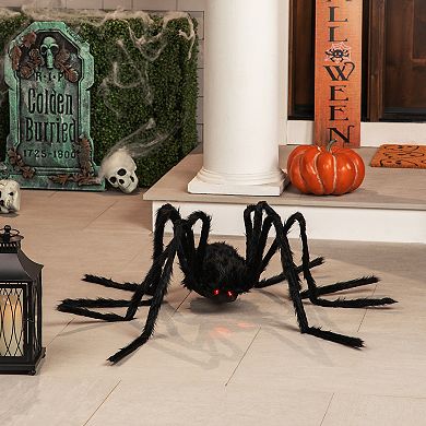 Northlight Pre-Lit Black Spider & Red Eyes Halloween Floor Decor
