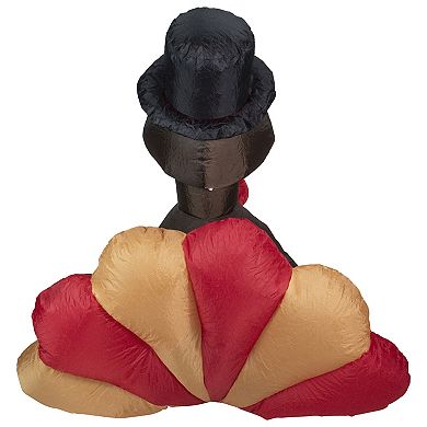 Northlight 6-ft. Brown & Red Inflatable Lighted Thanksgiving Turkey Outdoor Floor Decor