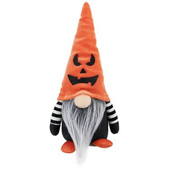 Northlight Jack-O-Lantern Striped Halloween Gnome Table Decor
