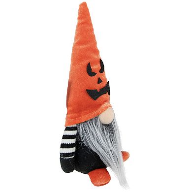 Northlight Jack-O-Lantern Striped Halloween Gnome Table Decor
